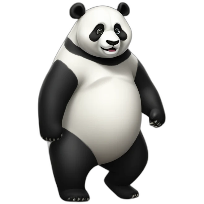 realistic panda full body emoji