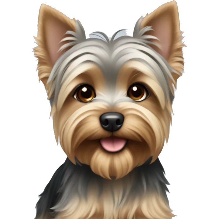 Beige and grey Yorkshire terrier puppy emoji