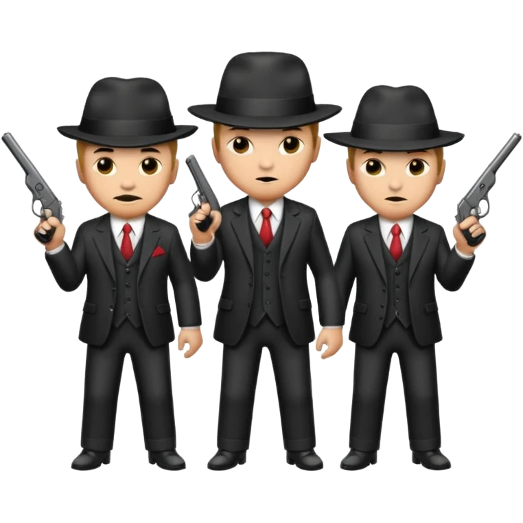 3 mafia members guns emoji
