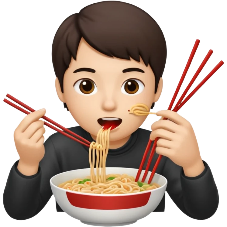 Eating noodles emoji