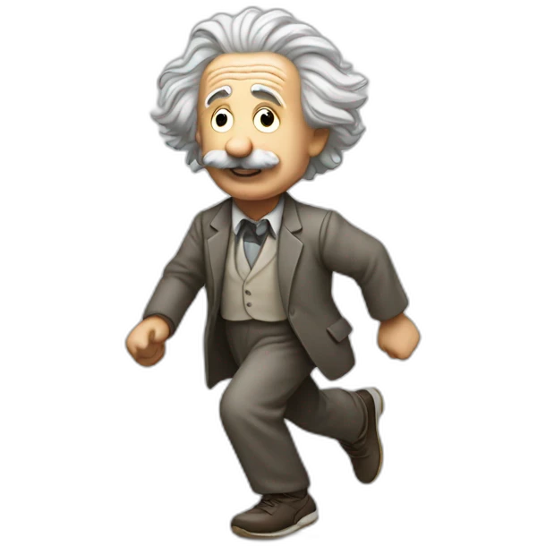 Albert Einstein running out of ideas emoji
