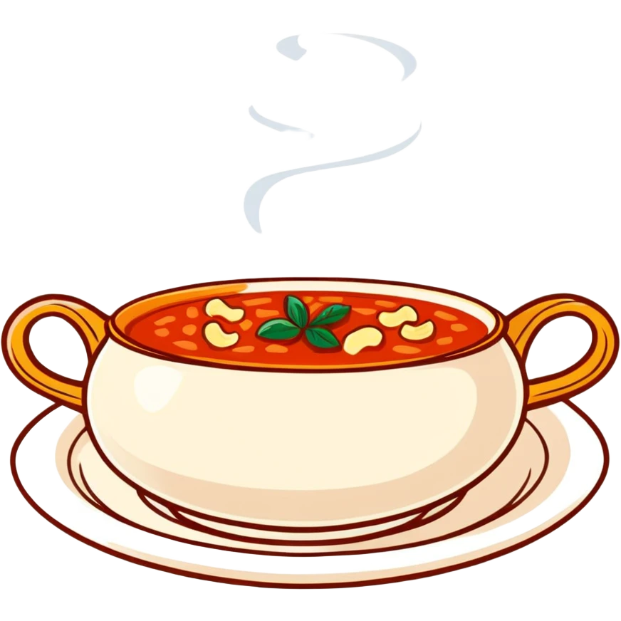 скатерть самобранка with a variety of Russian dishes like borscht, pelmeni, and blini emoji