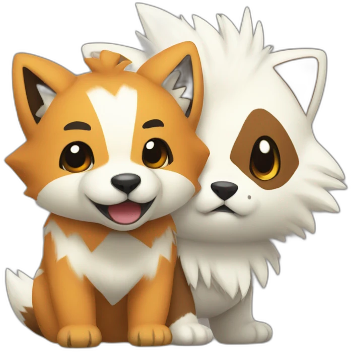Growlithe and oshawott emoji