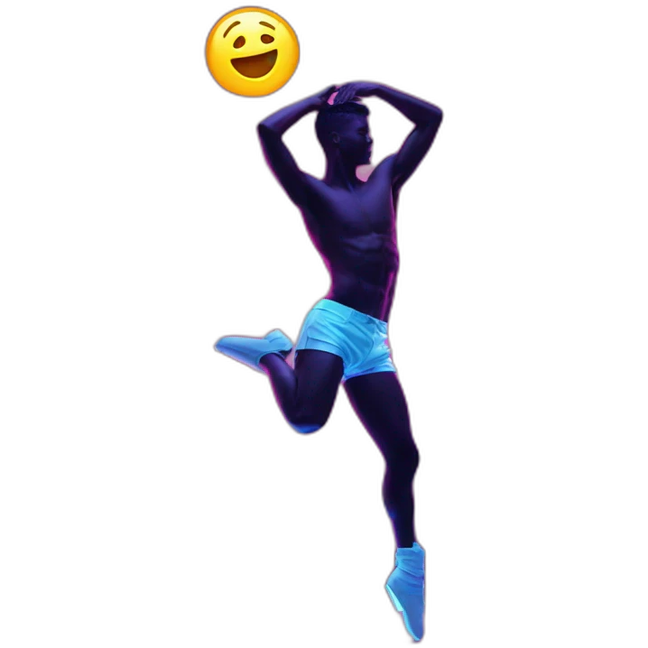  male dancer neon sign booty emoji