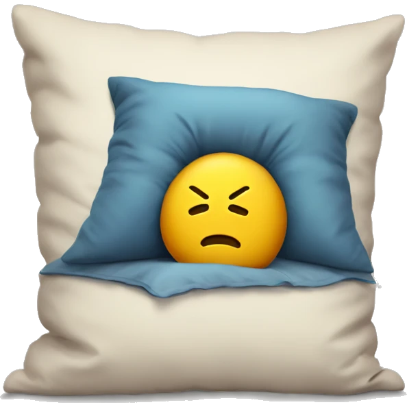 cartoon head buried in pillow emoji