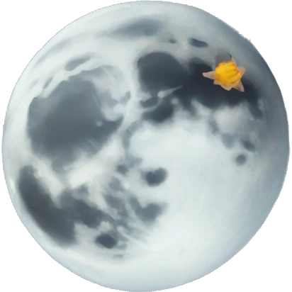 moon, butterflies and flowers emoji