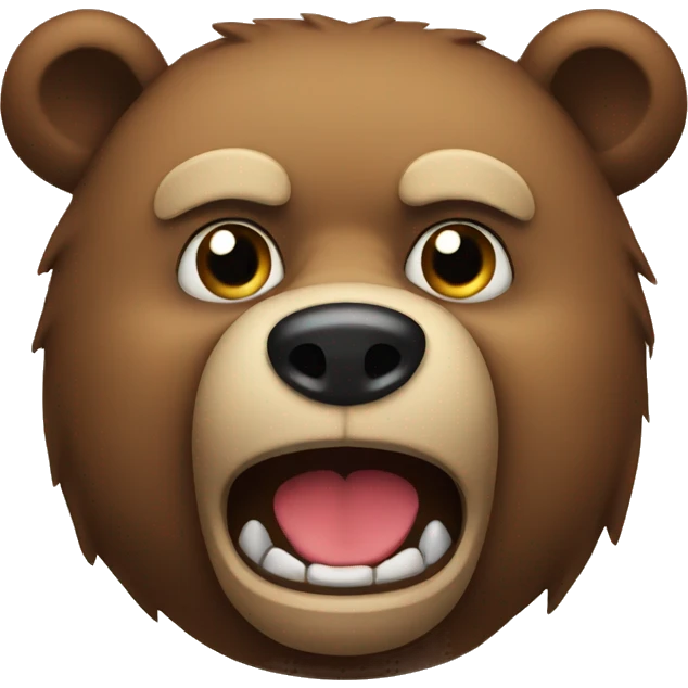 A disgusted bear emoji