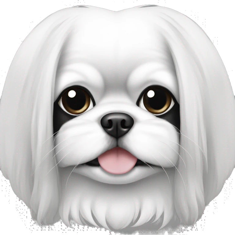 japanese chin black and white half of face  emoji