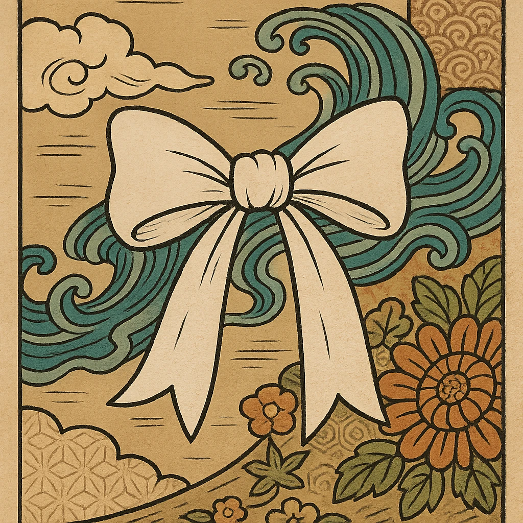 white gothic bow emoji