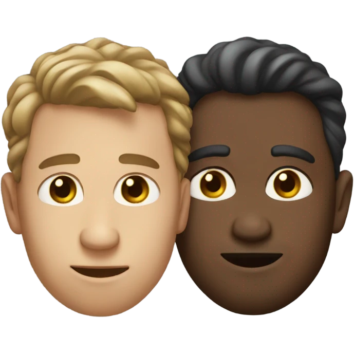 ugly men hugging emoji