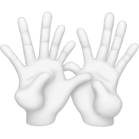 two hands greeting emoji