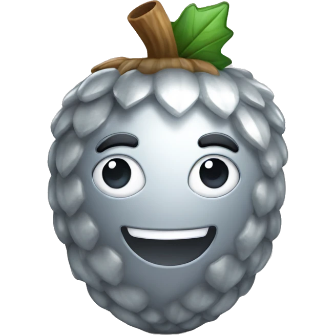 sparkling silver acorn emoji