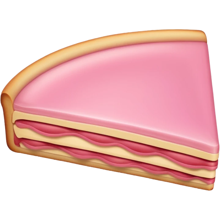 bologna slice, smooth edge, pink emoji