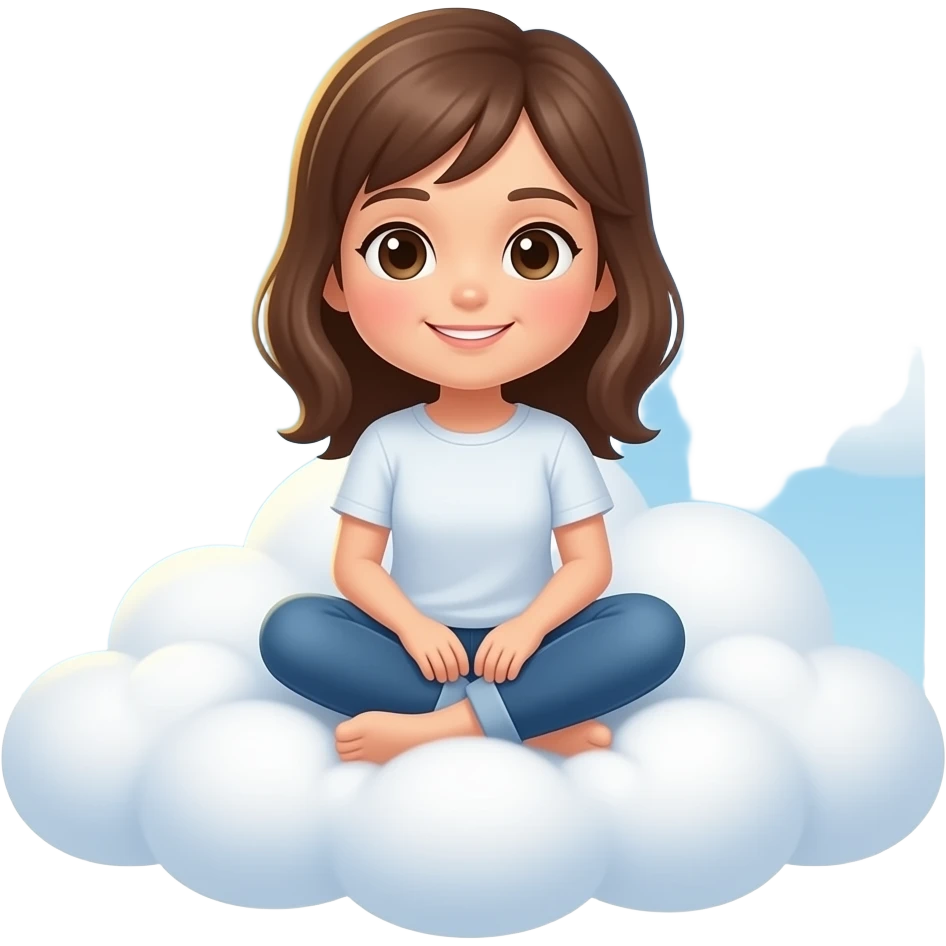 Person sitting on a cloud emoji