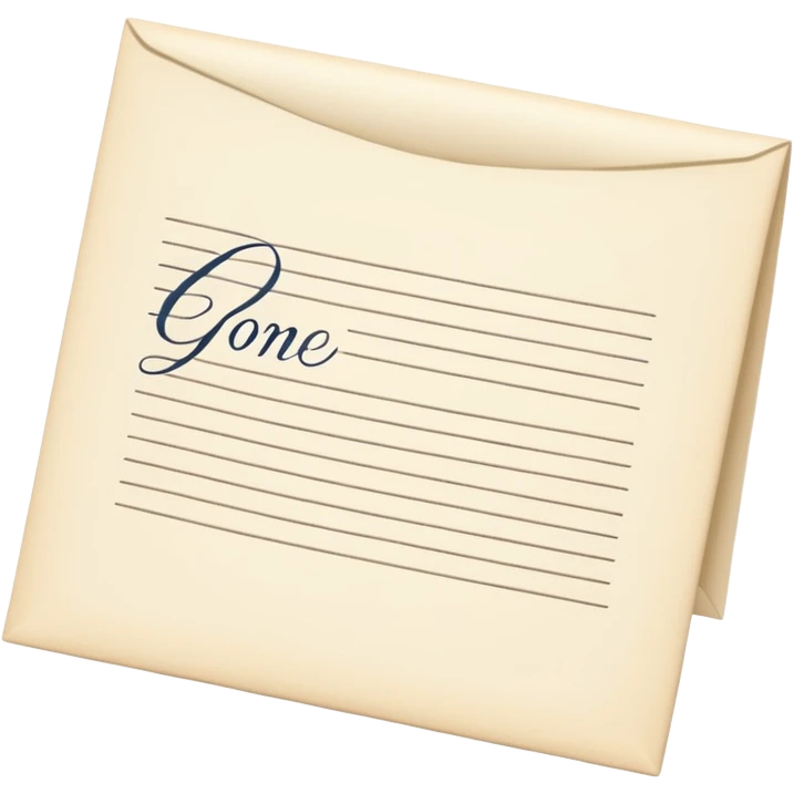 Light cream color romantic letter emoji