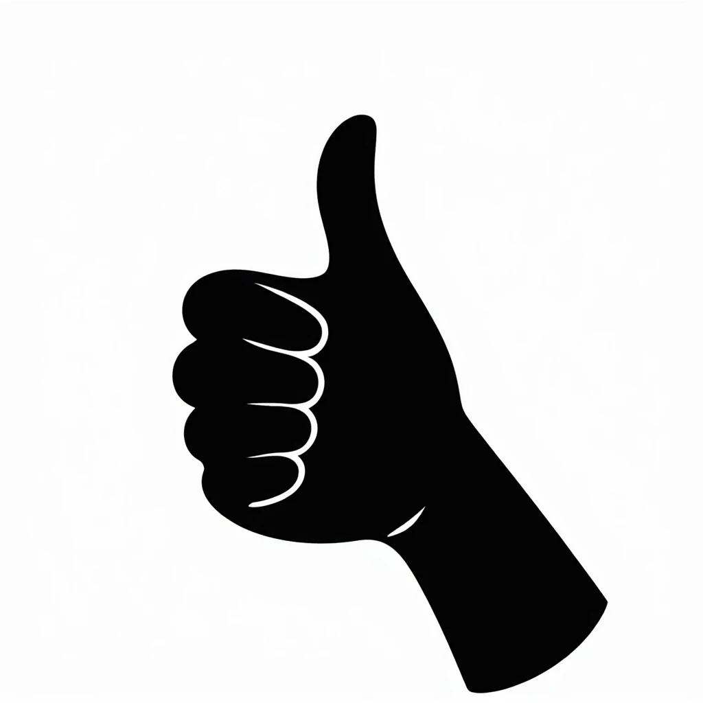 A hand giving thumbs up with dark skin and light skin highlights emoji
