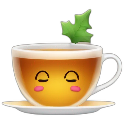 cup of tea with christmas atmosphere emoji