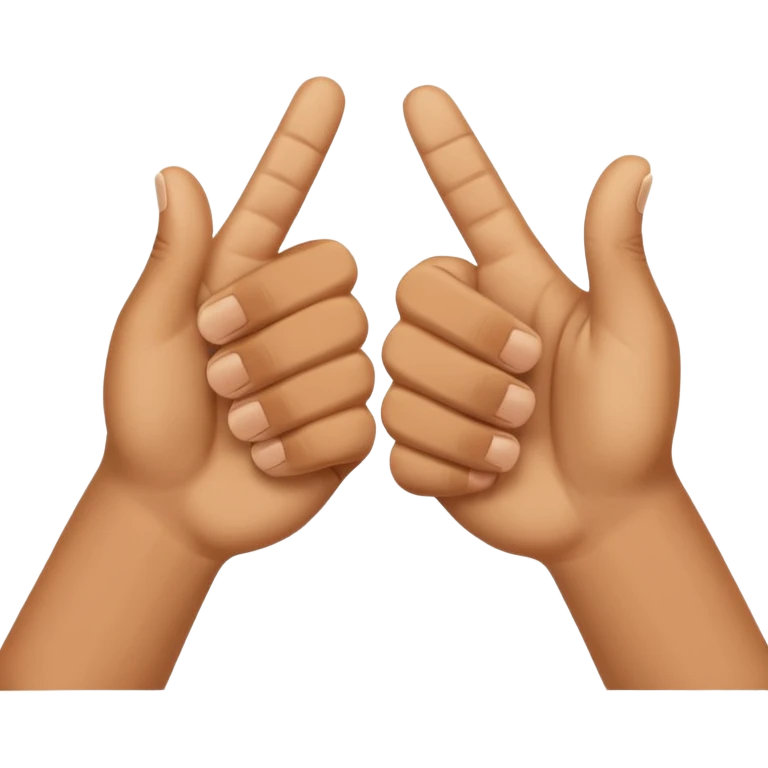Put both hands together in a clapping gesture like saying goodbye.” emoji