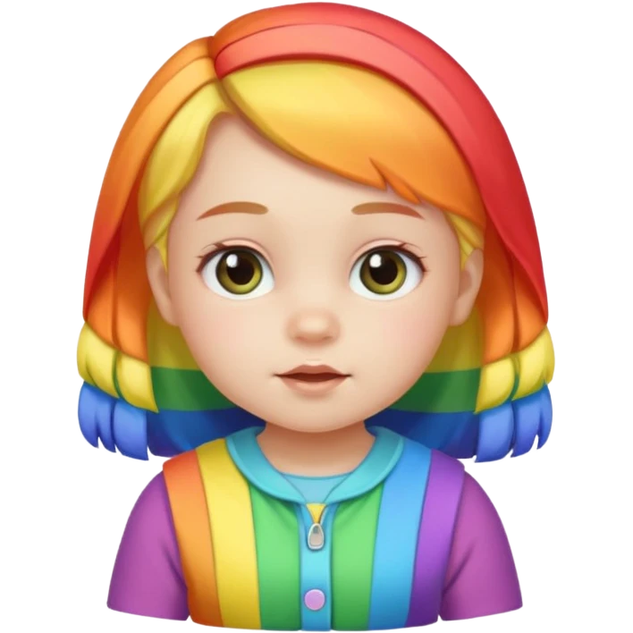 a rainbow baby girl emoji