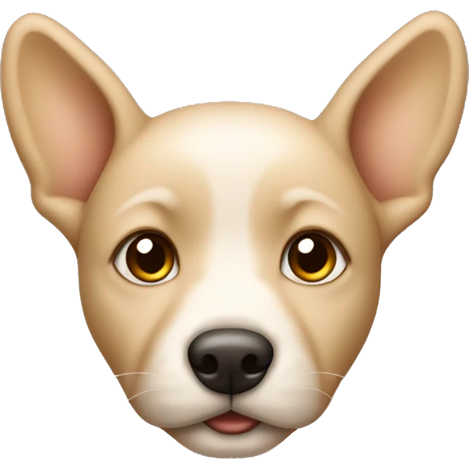 beige puppy with beige ears emoji