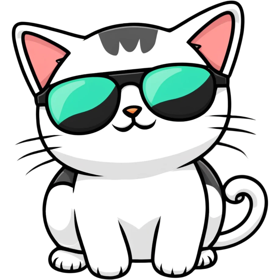 Cat with sunglasses emoji