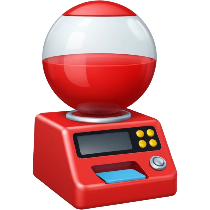 1 red gacha machine ball emoji