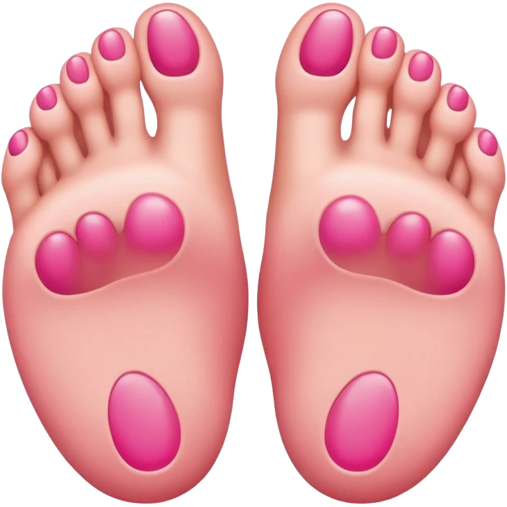 cartoon foot with toes emoji