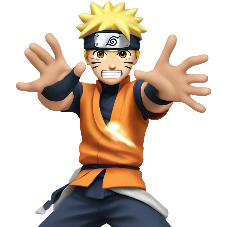 Naruto using his rasangan emoji