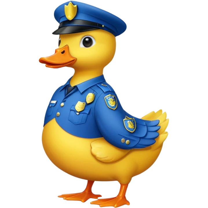 Police duck full body emoji