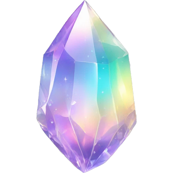 Sparkly glossy Pastel iridescent glass crystal shard emoji