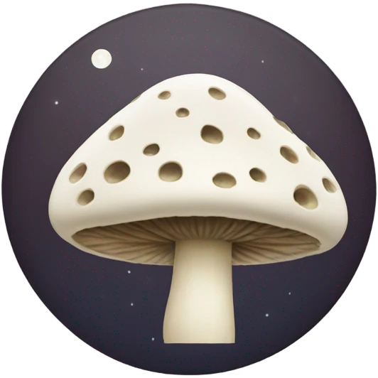 Mushroom on the moon emoji