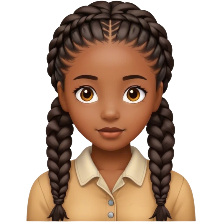 Girl with braids emoji