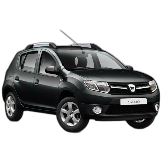 Dacia Sandero noire avant emoji