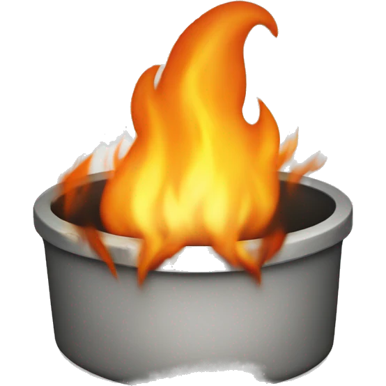 IOS on fire emoji