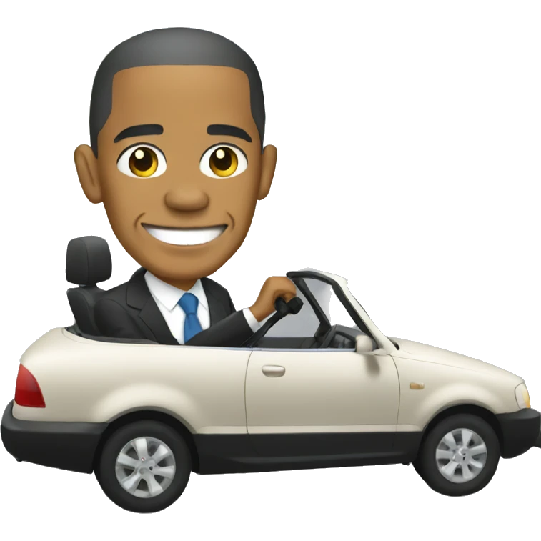 obama driving a car emoji