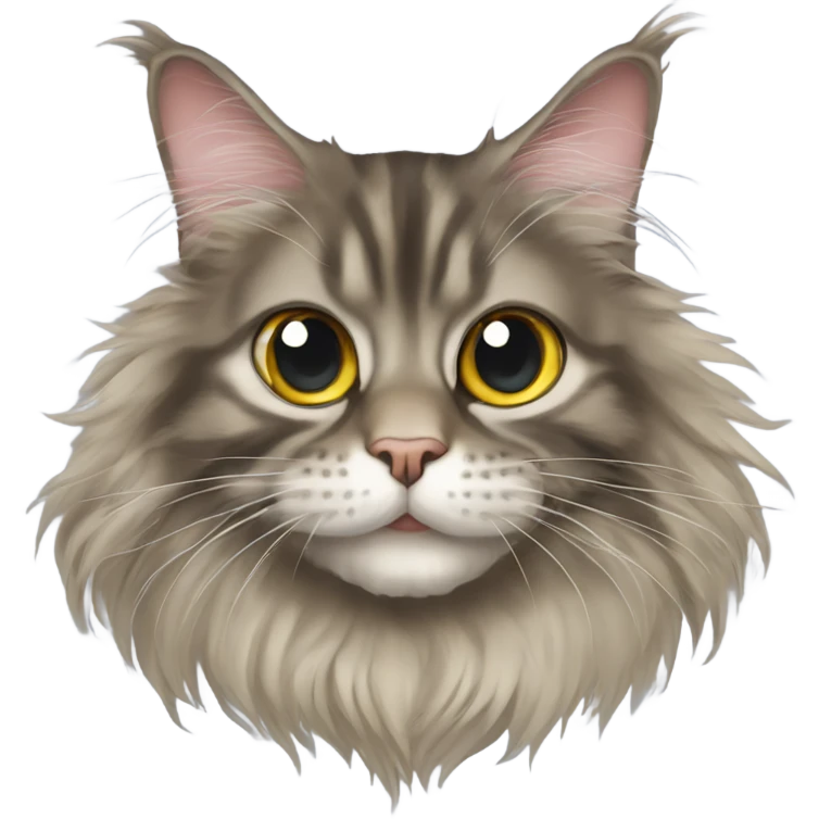 Maine Coon with eyes in a bunch emoji