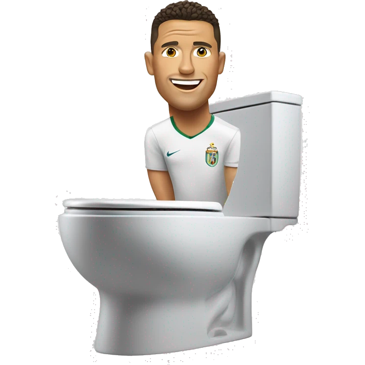 ronaldo into skibidi toilet emoji
