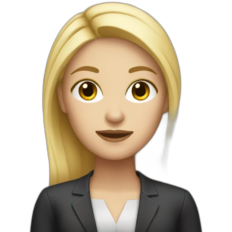 female legal intern with blonde hair emoji