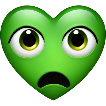 Green heart eyes emoji