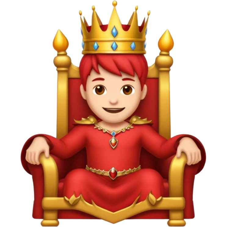 Creer une emoji qui est heureuse est diabolique avec curonne et trône  emoji