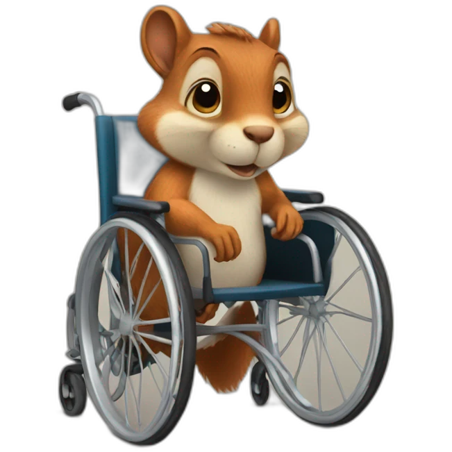 Squirrel in wheelchair emoji