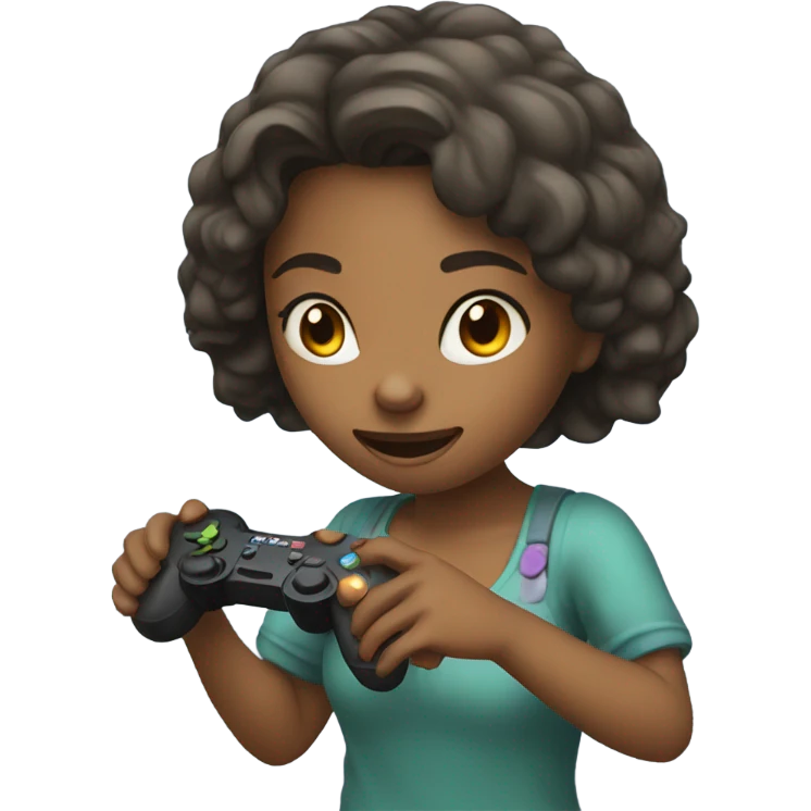Girl playing video games emoji
