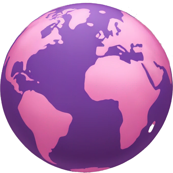 pink earth emoji