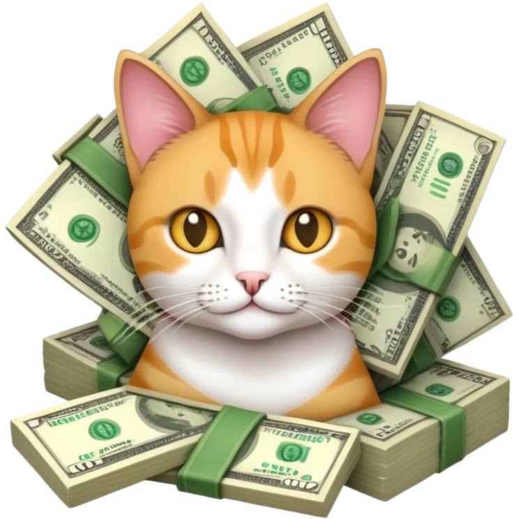 Money with a cat emoji