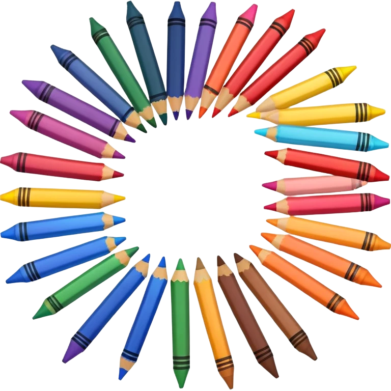 Colorful crayons in a bundle emoji