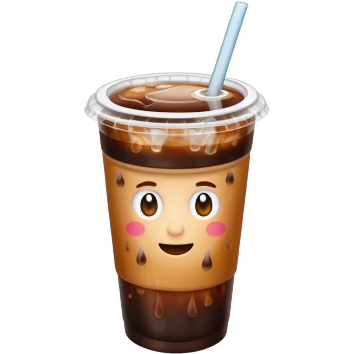 iced americano / with takeout cup emoji