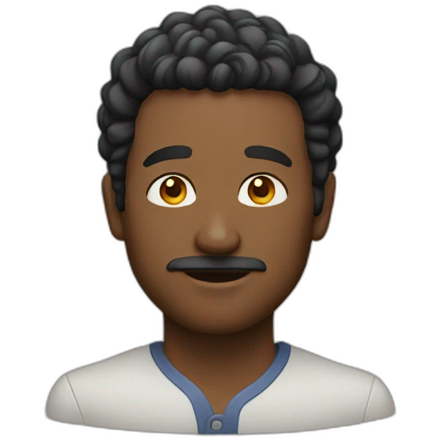 Man with ans emoji