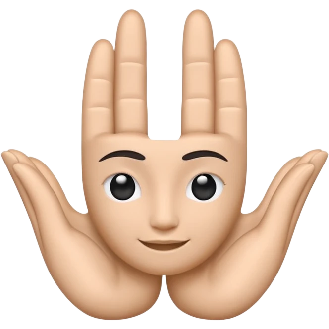 3d fold hand - namaste emoji emoji