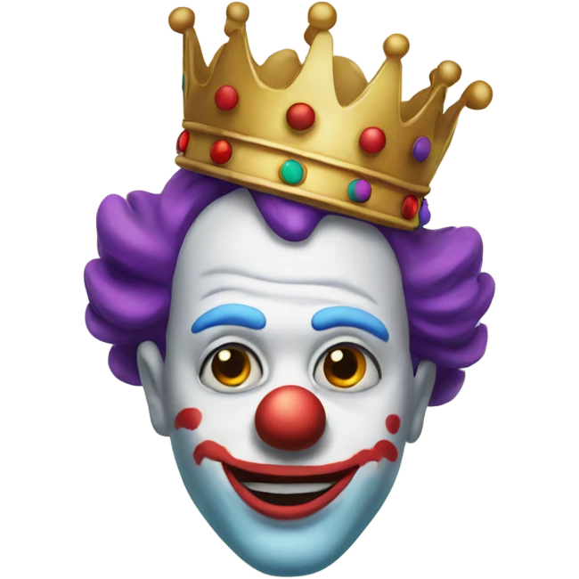 clowns with a crown on  emoji
