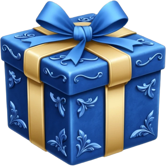 Sapphire gift box emoji